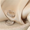 9ct White Gold Diamond-Set Huggie Earrings 30 pts/pr - D5560 Alternative Image