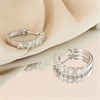 9ct White Gold Diamond-Set Huggie Earrings 55pts/pr - D5561 Alternative Image