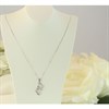 9ct White Gold Diamond Double Heart Necklace - D56121 Alternative Image