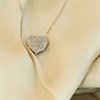 9ct White Gold Diamond-Set Heart Slider Necklace-1/4ct - D56161 Alternative Image