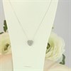 9ct White Gold Diamond-Set Heart Slider Necklace-1/4ct - D56161 Alternative Image