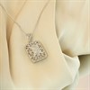 9ct White Gold Diamond-Set Filigree Necklace - D56162 Alternative Image