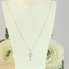 9ct White Gold Diamond-Set Key Necklace - D56164 Alternative Image