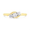 9ct Gold Diamond Crossover Trilogy Ring - 1/2ct - D5929 Alternative Image