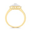 9ct Cushion Cluster Diamond Trilogy Ring - D5932 Alternative Image