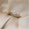 9ct Cushion Cluster Diamond Trilogy Ring - D5932 Alternative Image