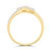 9ct Gold Trilogy Cluster Crossover Diamond Ring, 20pts - D5935 Alternative Image