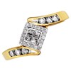 9ct Gold Diamond Crossover Cluster Ring - 1/3ct - D6013 Alternative Image