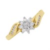 9ct Gold Diamond Twist Cluster Ring - 1/4ct - D60154 Alternative Image
