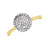 9ct Gold Diamond Halo Cluster Ring - 1/2ct - D6049 Alternative Image
