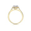 9ct Gold Diamond Halo Cluster Ring - 1/2ct - D6049 Alternative Image