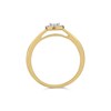 9ct Gold Diamond Halo Cluster Ring - 14pts - D6077 Alternative Image