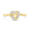9ct Gold Diamond Knot Ring - D6134 Alternative Image