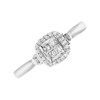 9ct White Gold Princess Cut Diamond Cluster Ring - 1/4ct - D63108 Alternative Image