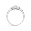 9ct White Gold Trillion Amethyst And Diamond Ring - 18pts - D63136 Alternative Image