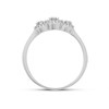 9ct White Gold Diamond Trilogy Halo Cluster Ring - 30pts - D63137 Alternative Image