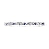 9ct White Gold Sapphire And Diamond Half Eternity Ring - 8pts - D63142 Alternative Image