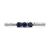 9ct White Gold Sapphire And Diamond Trilogy Ring - 6pts - D63143 Alternative Image