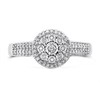 9ct White Gold Diamond Cluster Ring - 1/4ct - D63148 Alternative Image
