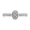 9ct White Gold Diamond Oval Cluster Ring - 20pts - D63156 Alternative Image