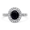 9ct White Gold Sapphire And Diamond Cluster Ring - 1/2ct - D63157 Alternative Image