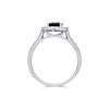 9ct White Gold Sapphire And Diamond Cluster Ring - 1/2ct - D63157 Alternative Image