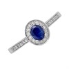 9ct White Gold Sapphire And Diamond Cluster Ring - 13pts - D63177 Alternative Image