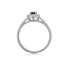 9ct White Gold Sapphire And Diamond Cluster Ring - 13pts - D63177 Alternative Image
