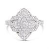 9ct White Gold Diamond Cluster Ring - 1/2ct - D63181 Alternative Image