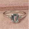 9ct White Gold Aquamarine And Diamond Three Stone Ring - D63184 Alternative Image