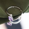 9ct White Gold Pear Amethyst And Diamond Twist Ring, 10pts - D63188 Alternative Image