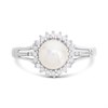 9ct White Gold Freshwater Pearl And Diamond Cluster Ring - D63192 Alternative Image