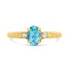 9ct Blue Topaz And Diamond Ring - D63194 Alternative Image