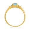 9ct Blue Topaz And Diamond Ring - D63194 Alternative Image