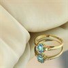 9ct Blue Topaz And Diamond Ring - D63194 Alternative Image