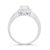 9ct White Gold Oval Opal And Diamond Cluster Ring - D63199 Alternative Image