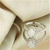 9ct White Gold Oval Opal And Diamond Cluster Ring - D63199 Alternative Image