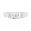 9ct White Gold Aquamarine And Diamond Ring - D63201 Alternative Image