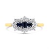 9ct Gold Sapphire And Diamond Cluster Ring - 6pts - D6405 Alternative Image