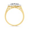 9ct Gold Sapphire And Diamond Cluster Ring - 6pts - D6405 Alternative Image