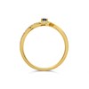 9ct Gold Sapphire And Diamond Twist Ring - 15pts - D6424 Alternative Image
