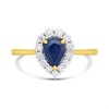 9ct Pear Sapphire And Diamond Cluster Ring, 1/3ct - D6425 Alternative Image