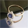 9ct Pear Sapphire And Diamond Cluster Ring, 1/3ct - D6425 Alternative Image
