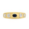 9ct Sapphire And Diamond Hearts Band Ring - D6427 Alternative Image