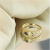 9ct Sapphire And Diamond Hearts Band Ring - D6427 Alternative Image