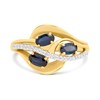 9ct Oval Sapphire And Diamond Swirl Ring - D6429 Alternative Image