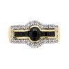 9ct Gold Sapphire And Diamond Band Ring - D65183 Alternative Image