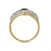 9ct Gold Sapphire And Diamond Band Ring - D65183 Alternative Image