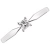 Polar Fire 9ct White Gold Princess Cut Diamond Solitaire Ring - 1/4ct - D6603 Alternative Image