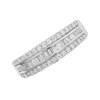 9ct White Gold Three Row Diamond Band Ring - 1/2ct - D66104 Alternative Image